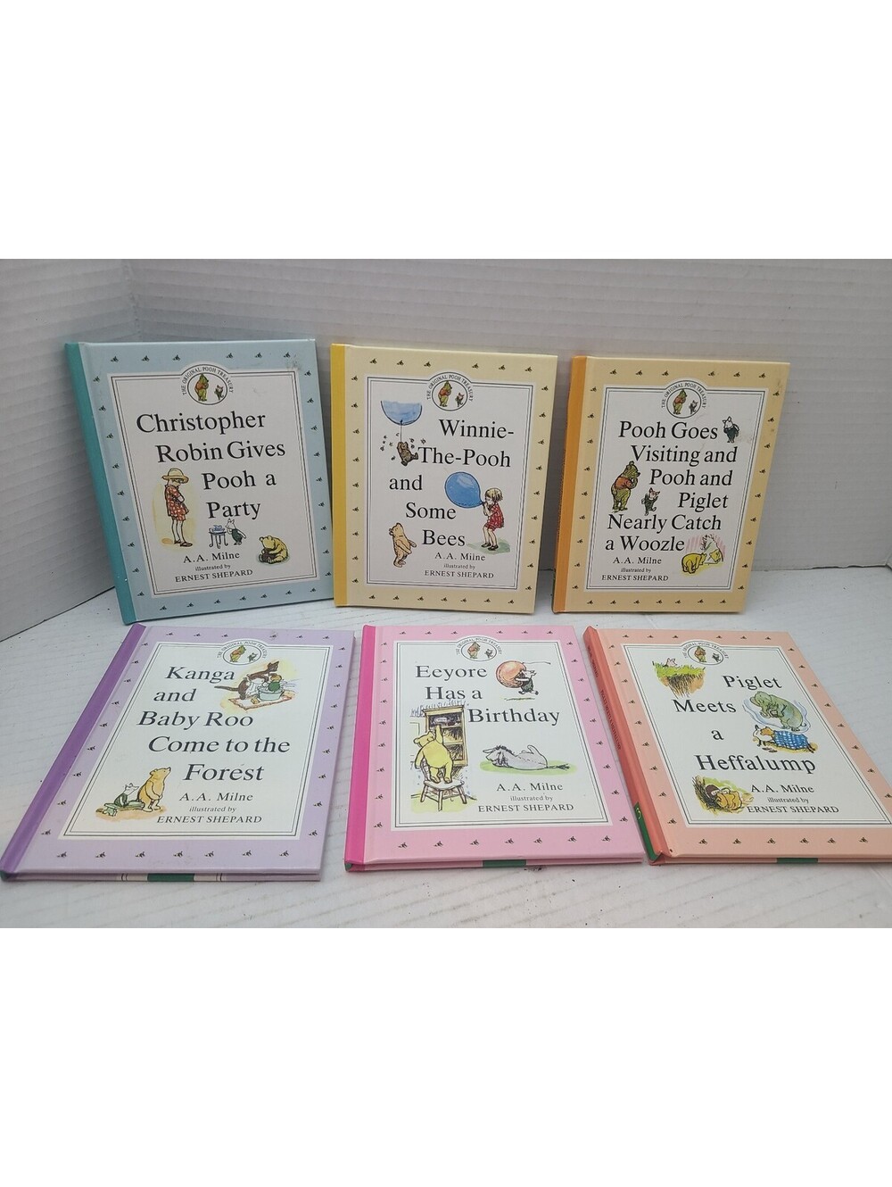 Complete Set of 6 Hardcover The Original Pooh Treasury Collection Book Set Vtg